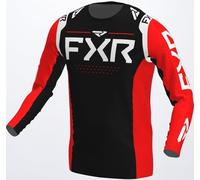 FXR Helium RaceDiv Maillot de Motocross, Negro/Blanco/Rojo, Talla XS
