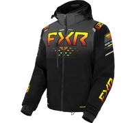 FXR Helium X 2-in-1 2023 Chaqueta para moto de nieve, negro-gris-naranja, tamaño M para Hombres