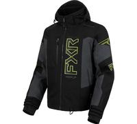 FXR Helium X 2-in-1 2025 Chaqueta para motos de nieve, negro-gris-amarillo, tamaño S para Hombres