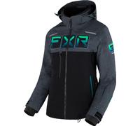 §Chaqueta de Nieve Mujer FXR Maverick Negro-Gris Medio-Menta Decolorada§