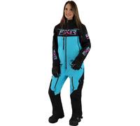 FXR Maverick F.A.S.T. Insulated Damas One Piece Traje de moto de nieve, negro-azul, tamaño 10 para Mujer