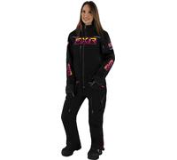 FXR Maverick F.A.S.T. Insulated Damas One Piece Traje de moto de nieve, negro/fucsia, Talla 10