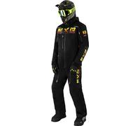 FXR Maverick F.A.S.T. Insulated Traje de moto de nieve de una pieza, negro-amarillo, tamaño L