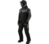 FXR Maverick F.A.S.T. Insulated Traje de moto de nieve de una pieza, negro-gris-amarillo, tamaño M para Hombres