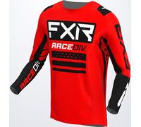 FXR Off-Road RaceDiv Maillot de Motocross, rojo/negro, Talla S