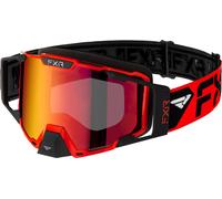 FXR Pilot Fire & Ice Gafas para motos de nieve, negro-blanco-rojo para Hombres