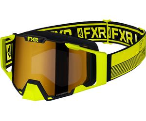 FXR Pilot Stripes Gafas para motos de nieve, negro-amarillo para Hombres