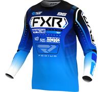 FXR Podium 2025 Maillot de motocross, azul/negro/blanco, Talla XXL