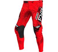 FXR Podium 2025 Pantalones de motocross para jóvenes, negro-blanco-rojo, tamaño XL