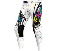FXR Podium 2025 Pantalones de motocross para jóvenes, negro-multicolor, tamaño XL