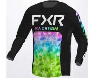FXR Podium Colored Maillot de Motocross, negro-verde, tamaño M para Hombres
