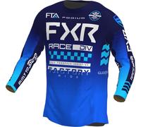 FXR Podium Gladiator 2023 Maillot de Motocross, blanco-azul, tamaño XS para Hombres