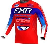 FXR Podium Gladiator Maillot de motocross, blanco-rojo-azul, tamaño XS para Hombres