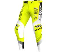 FXR Podium Gladiator Pantalones de motocross, negro-blanco-amarillo, tamaño 34 para Hombres