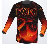 FXR Podium Magma Maillot de Motocross, negro-rojo, tamaño L para Hombres