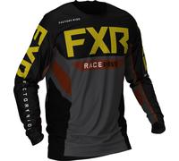 FXR Podium Off-Road MX Gear Motocross Jersey, negro/gris/amarillo, Talla M