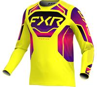 FXR Podium Relay Maillot de motocross, amarillo/rosa, Talla L