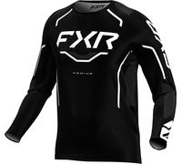 FXR Podium Relay Maillot de motocross, negro-blanco, tamaño 2XL para Hombres