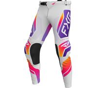 FXR Podium Relay Pantalones de motocross, blanco/morado, Talla 34