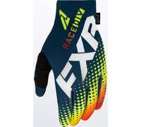 FXR Pro-Fit Air Colored Guantes de motocross, Azul/Naranja, Talla 2XL