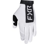 FXR Pro-Fit Air Logo Guantes perforados de Motocross, Blanco/Negro, Talla L