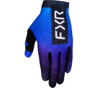 FXR Pro-Fit Air Logo Guantes perforados de Motocross, negro/azul, Talla L