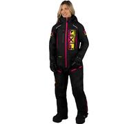 FXR Recruit F.A.S.T. Insulated Damas One Piece Traje de moto de nieve, negro/rosa, Talla 12