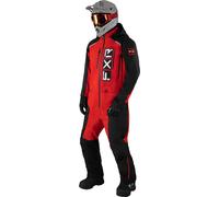 FXR Recruit F.A.S.T. Insulated Traje de moto de nieve de una pieza, negro-blanco-rojo, tamaño L para Hombres