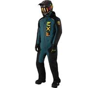 FXR Recruit F.A.S.T. Insulated Traje de moto de nieve de una pieza, verde/amarillo, Talla XS