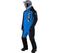 FXR Recruit Lite 2023 Traje de moto de nieve de una pieza, negro-azul, tamaño L para Hombres