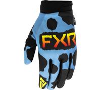FXR Reflex 2023 Guantes de motocross, negro-azul-amarillo, tamaño XL para Hombres
