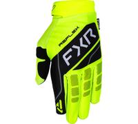 FXR Reflex Dual Guantes de motocross, negro-amarillo, tamaño XL para Hombres