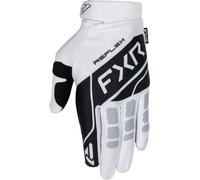 FXR Reflex Dual Guantes de motocross, negro-blanco, tamaño 2XL para Hombres