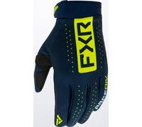 FXR Reflex Guantes de motocross, azul-amarillo, tamaño S para Hombres