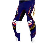FXR Revo Alpha Pantalones de motocross, azul/blanco/negro/rojo, Talla 36