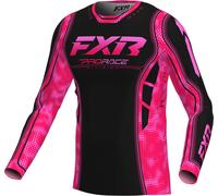 FXR Revo Velocity Maillot de motocross, negro/rosa, Talla 2XL