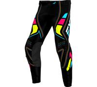 FXR Revo Velocity MX Rave, pantalones textiles 34 male Negro/Fucsia/Turquía/Amarillo Neón