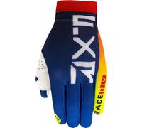 FXR Slip-On Air MX Gear Guantes de Motocross, azul/amarillo/rojo, Talla S