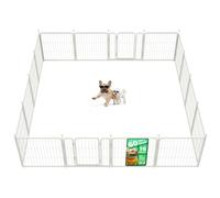 fxw Caño para perros para interior, jardín, autocaravana, camping, 60 cm, 16 paneles para perros pequeños, color blanco, patentado