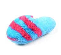 fxwtich Accesorios para perros Mascota Colorido Patrón de Rayas Pantuflas Molar Peluche Molar Voz Mordida Perro Juguetes Zapatos
