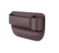 FxxxD1 Organizador Gap Asiento Coche para SsangYong ActYon 2006-2017,Organizador de Coche Entre los Asientos con Soporte para Vasos de Agua,B-Erster Offizier-Brown
