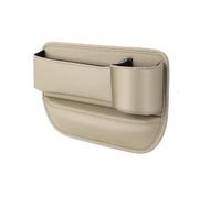 FxxxD1 Organizador Gap Asiento Coche para SsangYong ActYon 2006-2017,Organizador de Coche Entre los Asientos con Soporte para Vasos de Agua,B-Erster Offizier-Beige