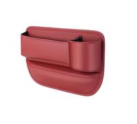 FxxxD1 Organizador Gap Asiento Coche para SsangYong ActYon 2006-2017,Organizador de Coche Entre los Asientos con Soporte para Vasos de Agua,B-Erster Offizier-Red