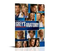 FXZFDCD Grey's Anatomy - Póster decorativo para pared, diseño de película retro y serie de televisión increíble, 50 x 75 cm, estilo marco