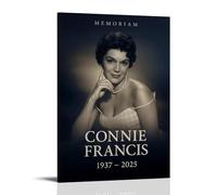FXZFDCD Lienzo decorativo con diseño de cantante legendario de Connie Francis con diseño de cantante famoso cantante para pared, póster decorativo para dormitorio, 20 x 30 cm, estilo marco