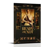 FXZFDCD Lienzo decorativo para pared con texto "Ready Or Not Retro Movie And Amazing TV Series" (60 x 90 cm), estilo marco