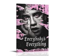 FXZFDCD Lienzo decorativo para pared, diseño de cantante legendario y famoso cantante de Lil Peep, póster decorativo para dormitorio, 50 x 75 cm, estilo marco