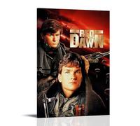 FXZFDCD Póster decorativo para pared, diseño de película retro y serie de televisión de Red Dawn, 50 x 75 cm, estilo marco