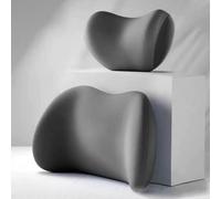 FXZNB Cojín para Asiento de Coche, Reposacabezas para Asientos de automóvil, Cubierta extraíble, Cojín de Soporte Lumbar Ergonómico,para McLaren Artura 2021-2025.,Grey
