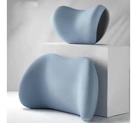 FXZNB Cojín para Asiento de Coche, Reposacabezas para Asientos de automóvil, Cubierta extraíble, Cojín de Soporte Lumbar Ergonómico,para McLaren Artura 2021-2025.,Blue